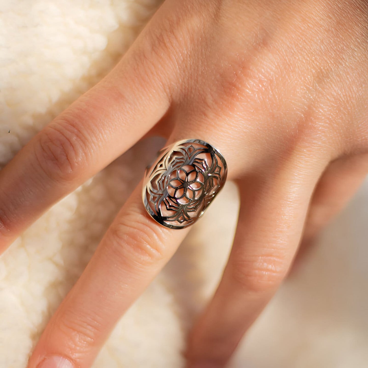 Verstellbarer Mandala-Ring