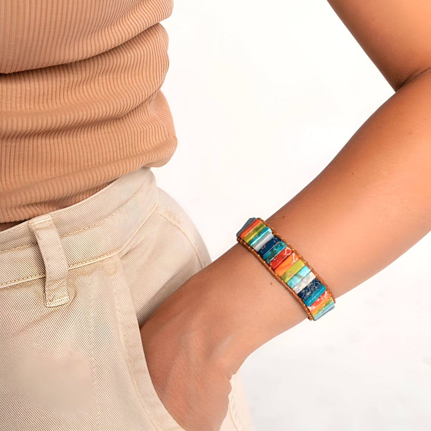 Manschettenarmband “Sieben Chakren“