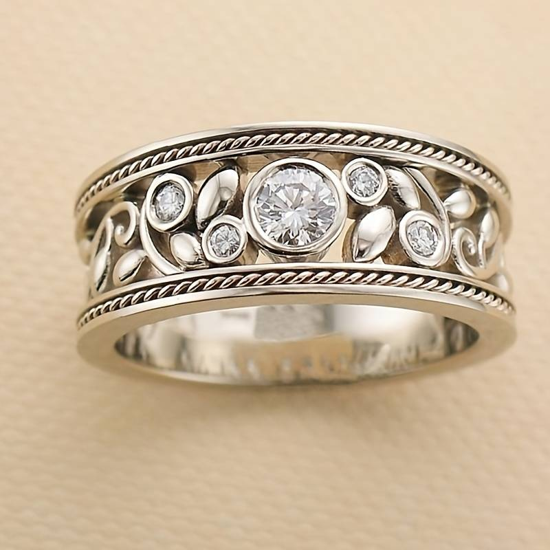 Vintage Silber und Zirkonia Ring