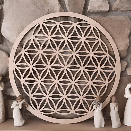 Harmonisierende “Blume des Lebens“ aus Naturholz