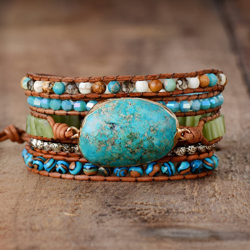 Jaspis-Heil-Wickelarmband – Erdung und Stärke