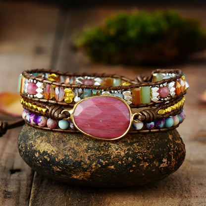 Wickelarmband “Rhodochrosit-Heilung“