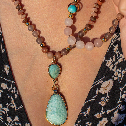 Mala-Halskette „Pastellheilung“ für tiefe Regeneration