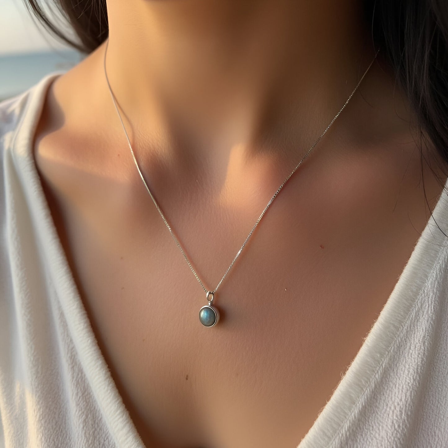 Schutzanhänger “Feine Perle“ aus Labradorit