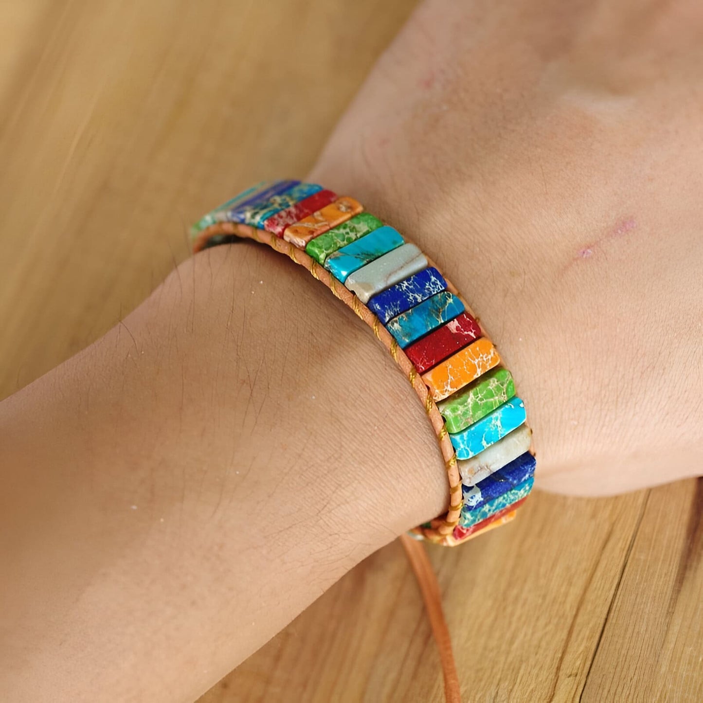 Manschettenarmband “Sieben Chakren“