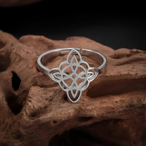 Verstellbarer Schutzring “Ewige Harmonie“ mit Hexenknoten