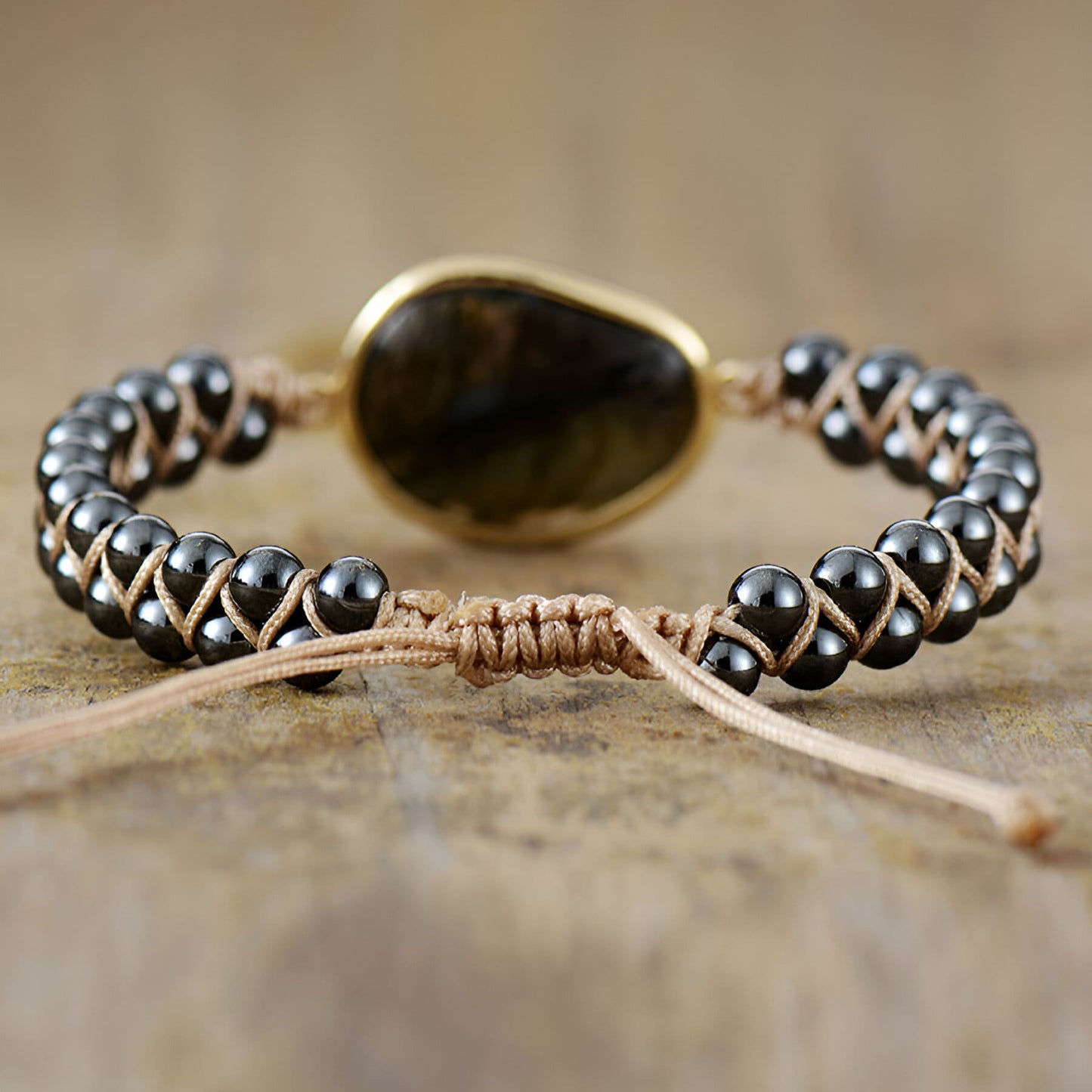 Energiearmband “Oeil Céleste“ mit Labradorit & Hämatit