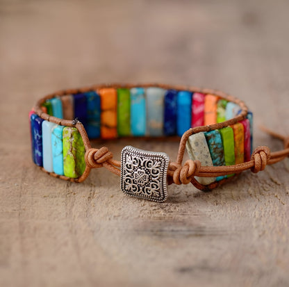 Manschettenarmband “Sieben Chakren“