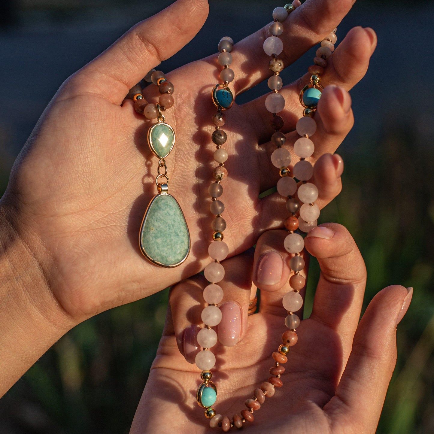 Mala-Halskette „Pastellheilung“ für tiefe Regeneration
