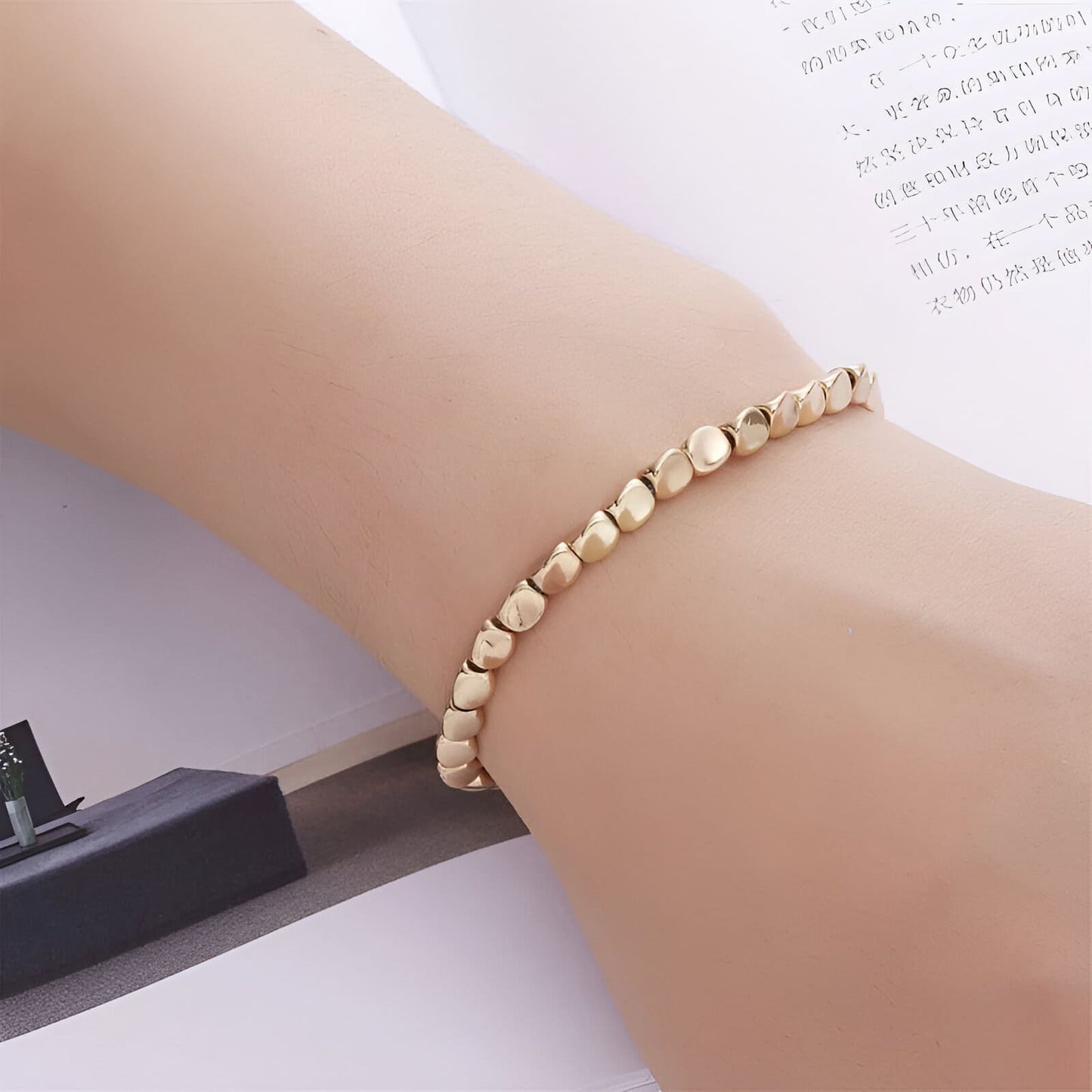 Tibetisches Energiearmband aus Kupferperlen