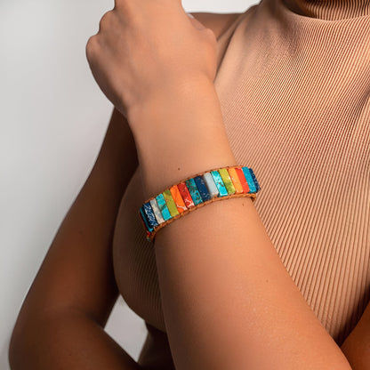 Manschettenarmband “Sieben Chakren“