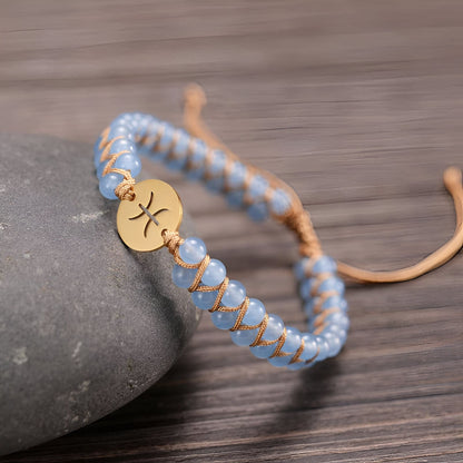 Astro-Armband “12 Sternzeichen“ aus Natursteinen