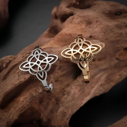 Verstellbarer Schutzring “Ewige Harmonie“ mit Hexenknoten