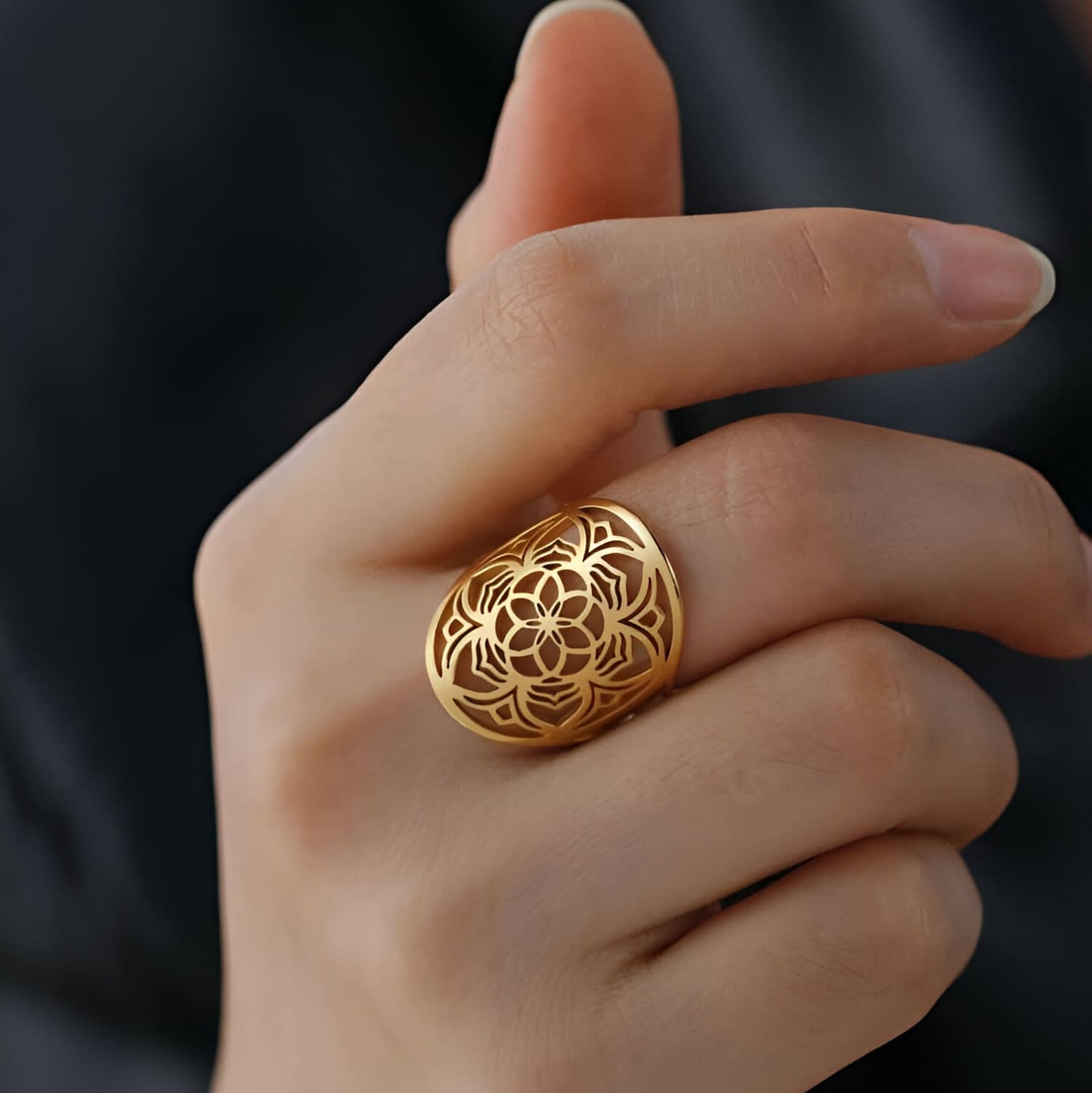 Verstellbarer Mandala-Ring