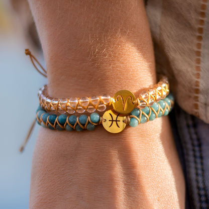 Astro-Armband “12 Sternzeichen“ aus Natursteinen