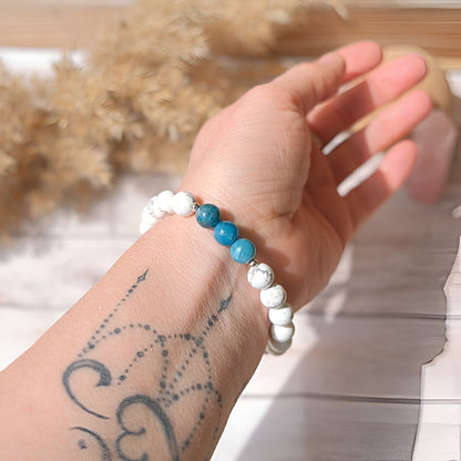 Energiearmband “Leichtigkeit & Balance“ mit Apatit und Howlith