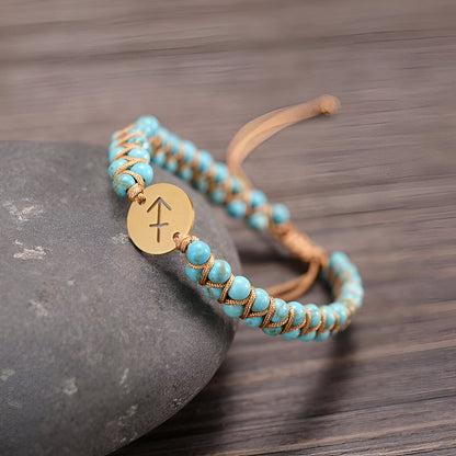 Astro-Armband “12 Sternzeichen“ aus Natursteinen