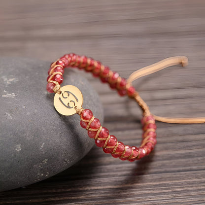 Astro-Armband “12 Sternzeichen“ aus Natursteinen