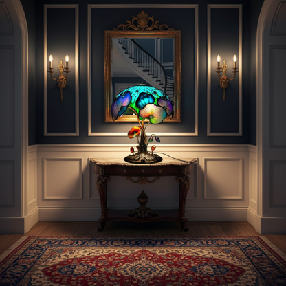 Florale Boho-Pilzleuchte