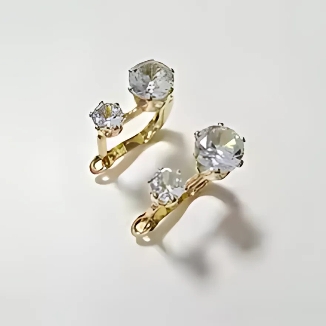 SONNENSTRAHL-OHRRINGE AUS KRISTALL