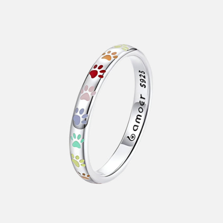 Pfotenprint im Silberband