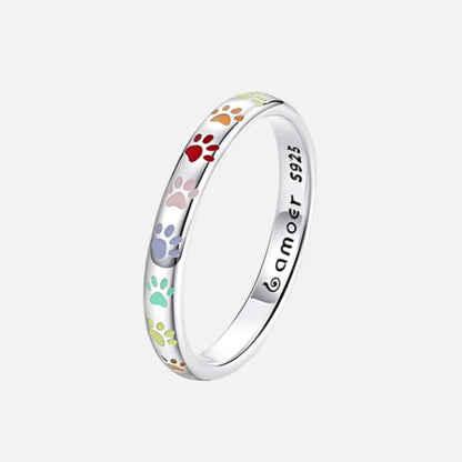 Pfotenprint im Silberband