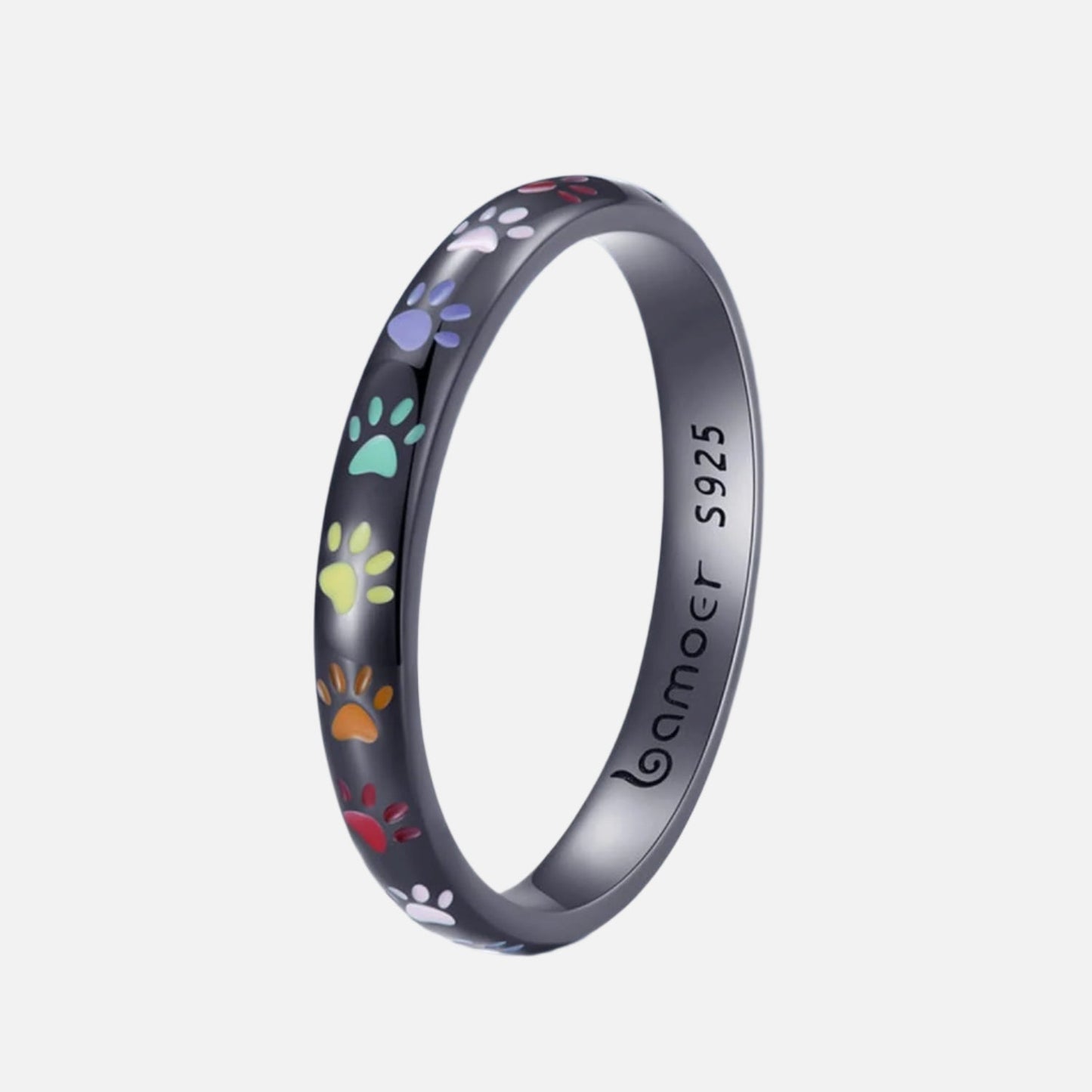 Pfotenprint im Silberband