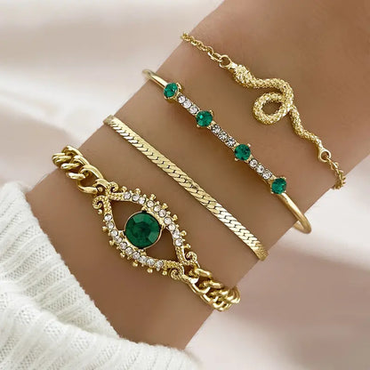 Saskia | Armband-Set | Smaragdgrün