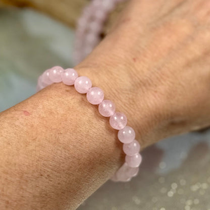 Liebes-Armband aus Rosenquarz