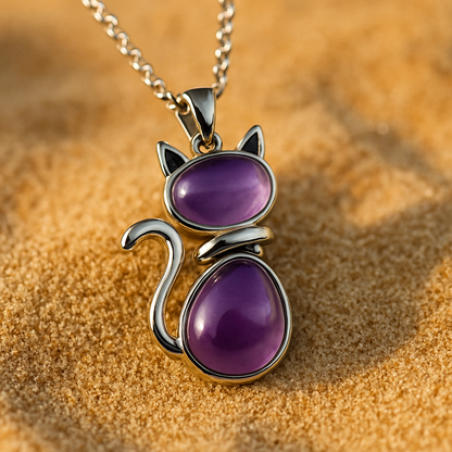 Katzenanhänger aus Naturstein