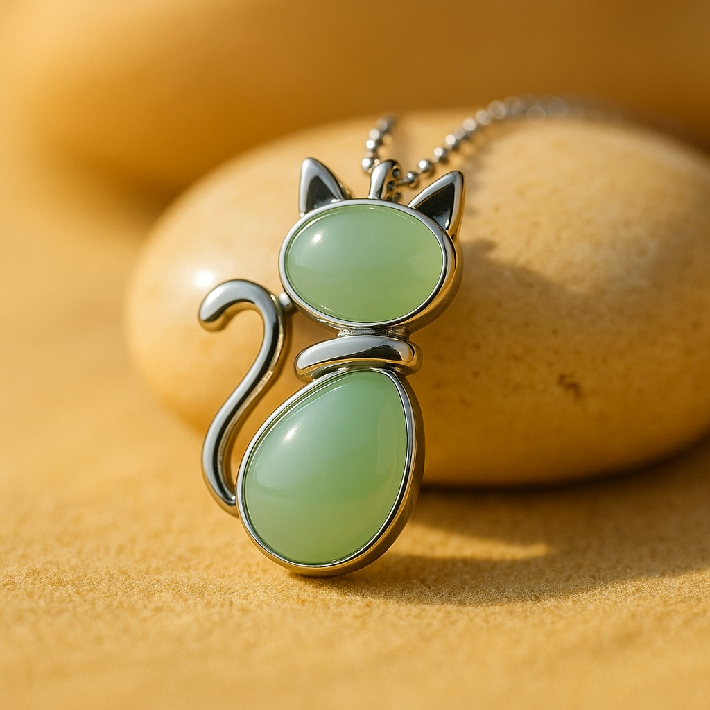 Katzenanhänger aus Naturstein