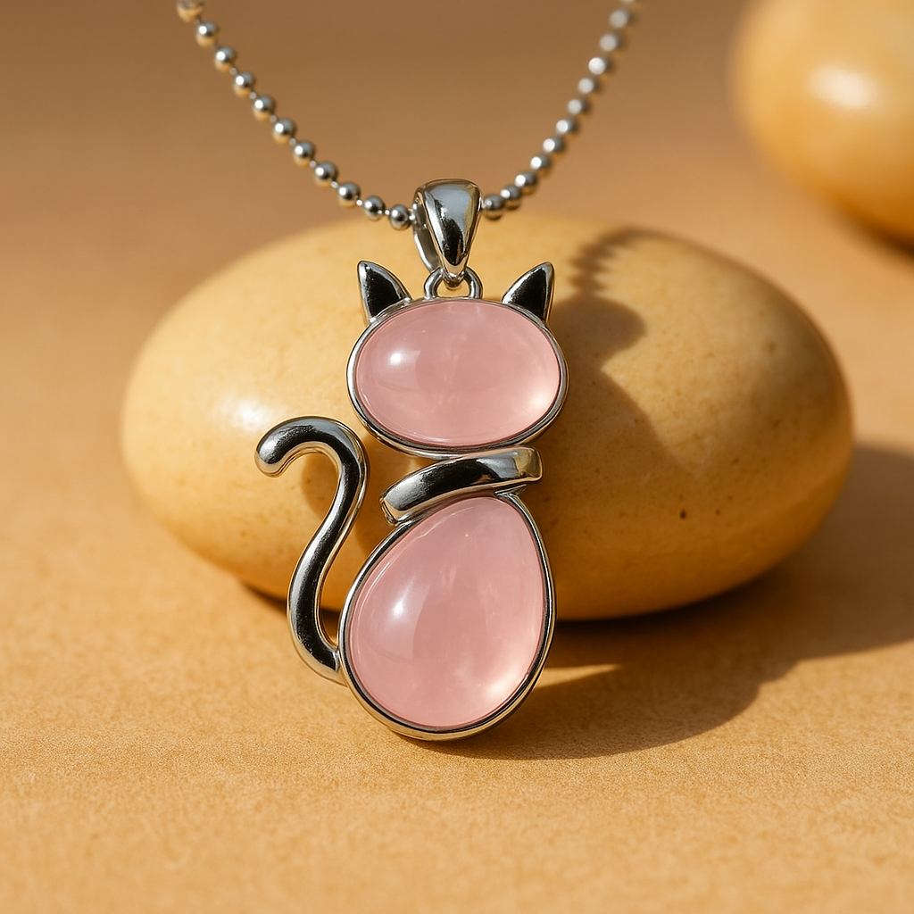 Katzenanhänger aus Naturstein