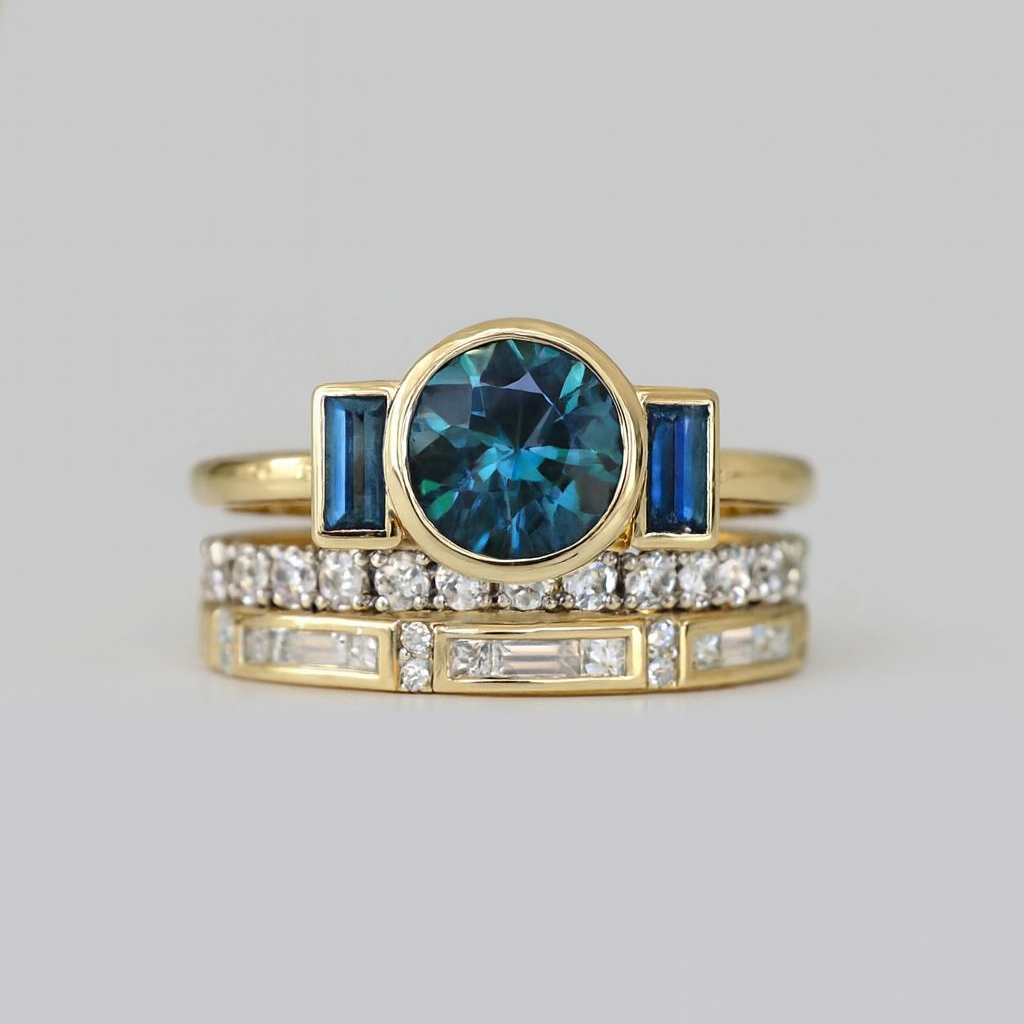 SMARAGDGRÜNER GLASRING