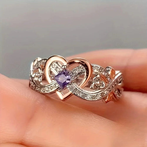 VioletHerz – Eleganter Bicolor Ring 18K