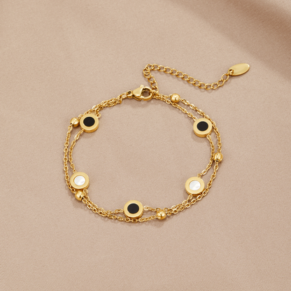 Vintage‑Ohrringe in Gold mit buntem Zirkonia