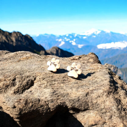 Edelstahl Ohrringe mit Pfotenmotiv