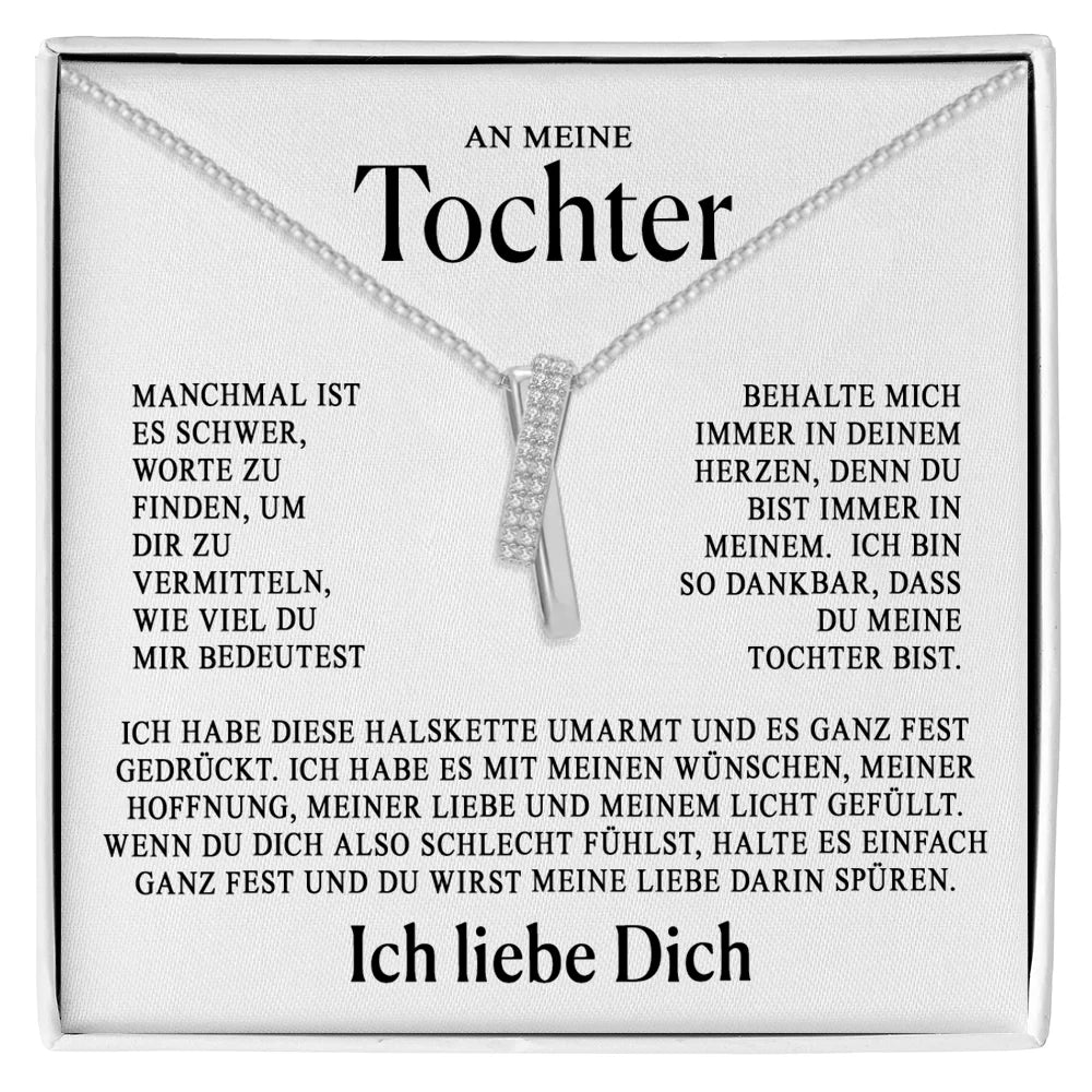 An meine Tochter–Zeitlose Love-Knot-Halskette für besondere Anlässe