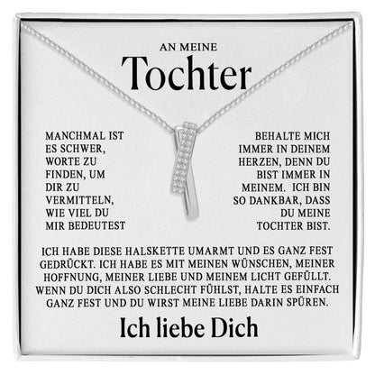 An meine Tochter–Zeitlose Love-Knot-Halskette für besondere Anlässe