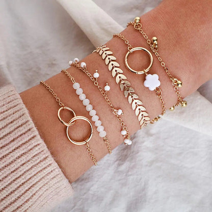 Goldenes Boho-Armband-Set im Luxus-Stil