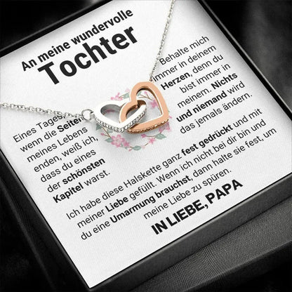 Für meine Tochter–Doppelherz-Halskette von Papa