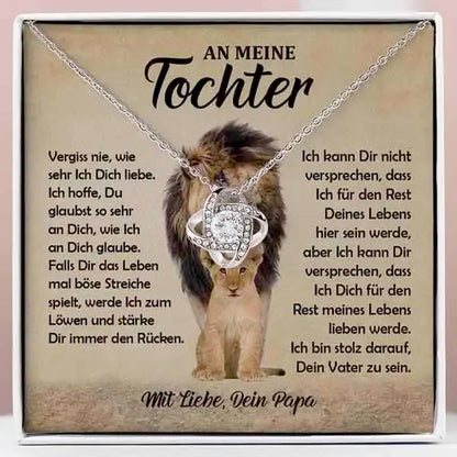 Für meine Tochter–Elegante Liebesknoten-Halskette,Geschenk von Papa