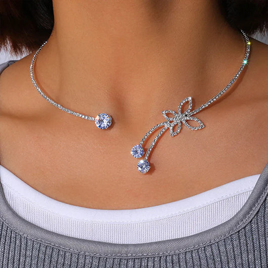 Halskette Choker Crystal Bloom