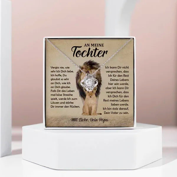 Für meine Tochter–Elegante Liebesknoten-Halskette,Geschenk von Papa