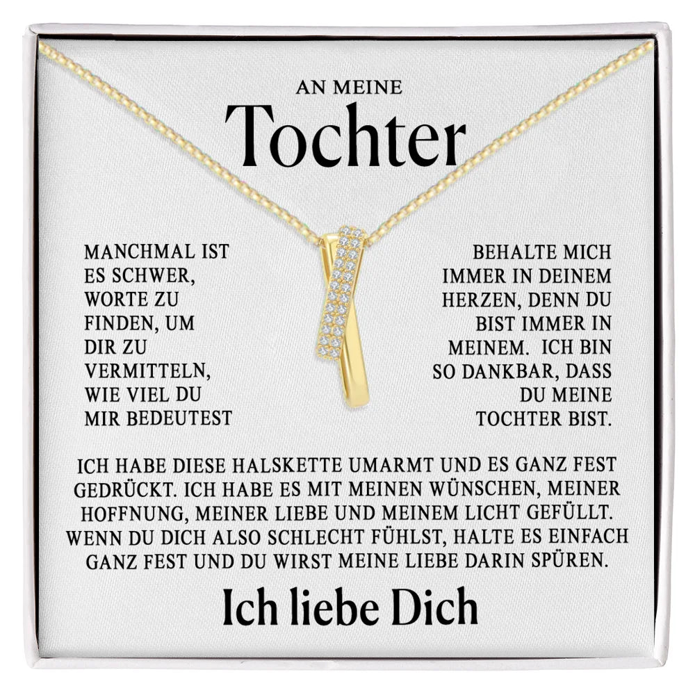 An meine Tochter–Zeitlose Love-Knot-Halskette für besondere Anlässe