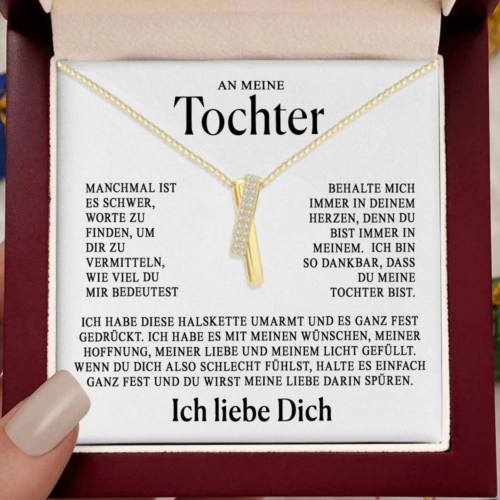 An meine Tochter–Zeitlose Love-Knot-Halskette für besondere Anlässe