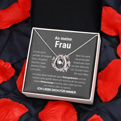 Für meine Frau–Elegante Glücksanhänger-Halskette