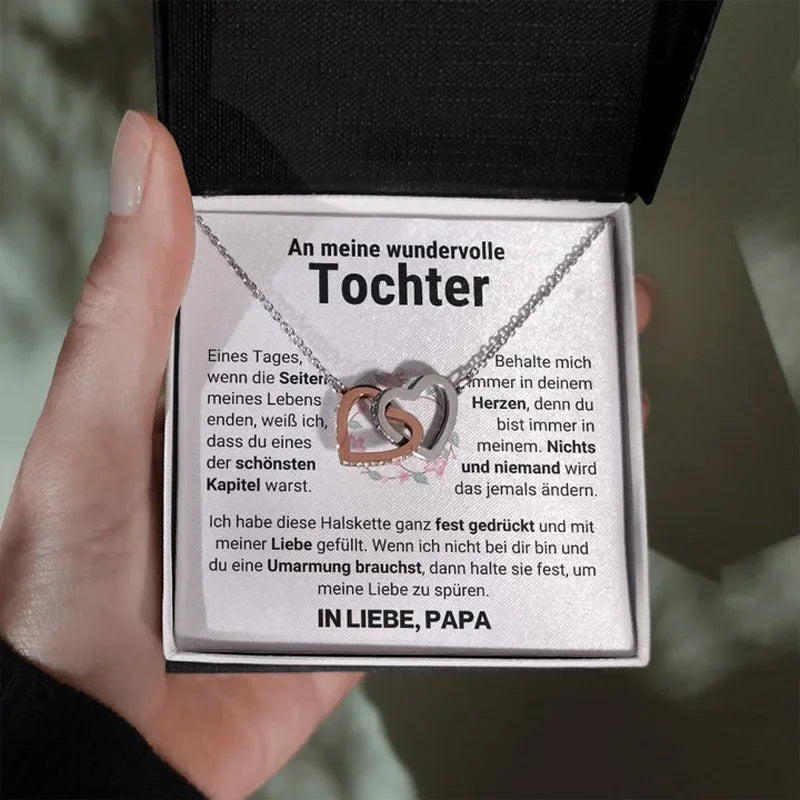 Für meine Tochter–Doppelherz-Halskette von Papa