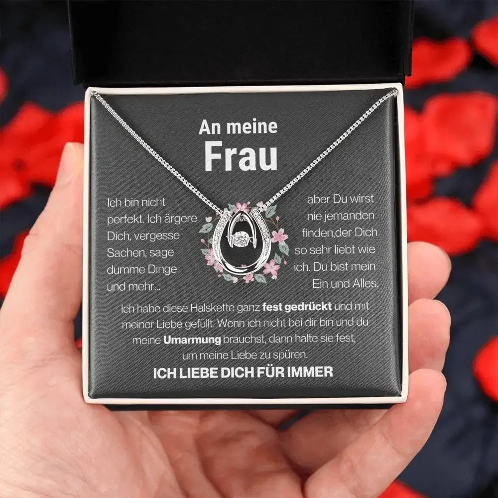 Für meine Frau–Elegante Glücksanhänger-Halskette