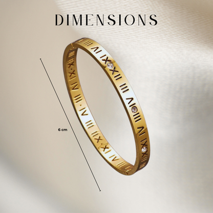 Titanarmband mit römischen Zahlencodes