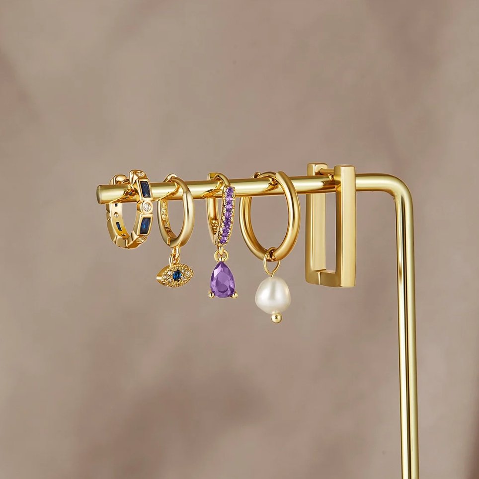 Blaue Nazar Ohrringe